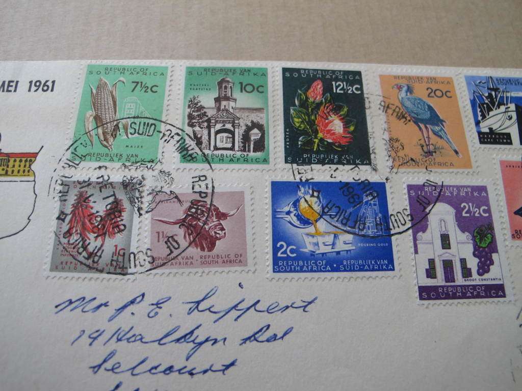 South Africa - 1961 Definitive Issue First Day Cover  31 May 1961